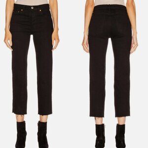 RE/DONE Stove Pipe Jeans in Jet Black